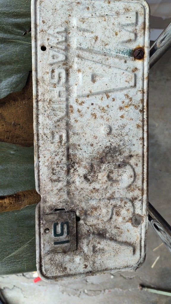 Vintage License Plate Washington 1951