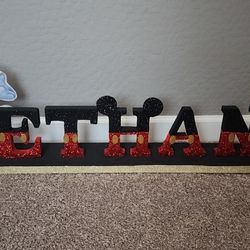 Ethan Name Mickey Mouse  Table Center