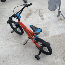 Kids Bike - Orange and Black / W BMX like Stunt Metals