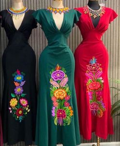Vestidos Mexicanos Bordados ✨ Mexican Dresses & Blouses, Women & Girls ✨ ✨ Prices Vary - Precios Variados