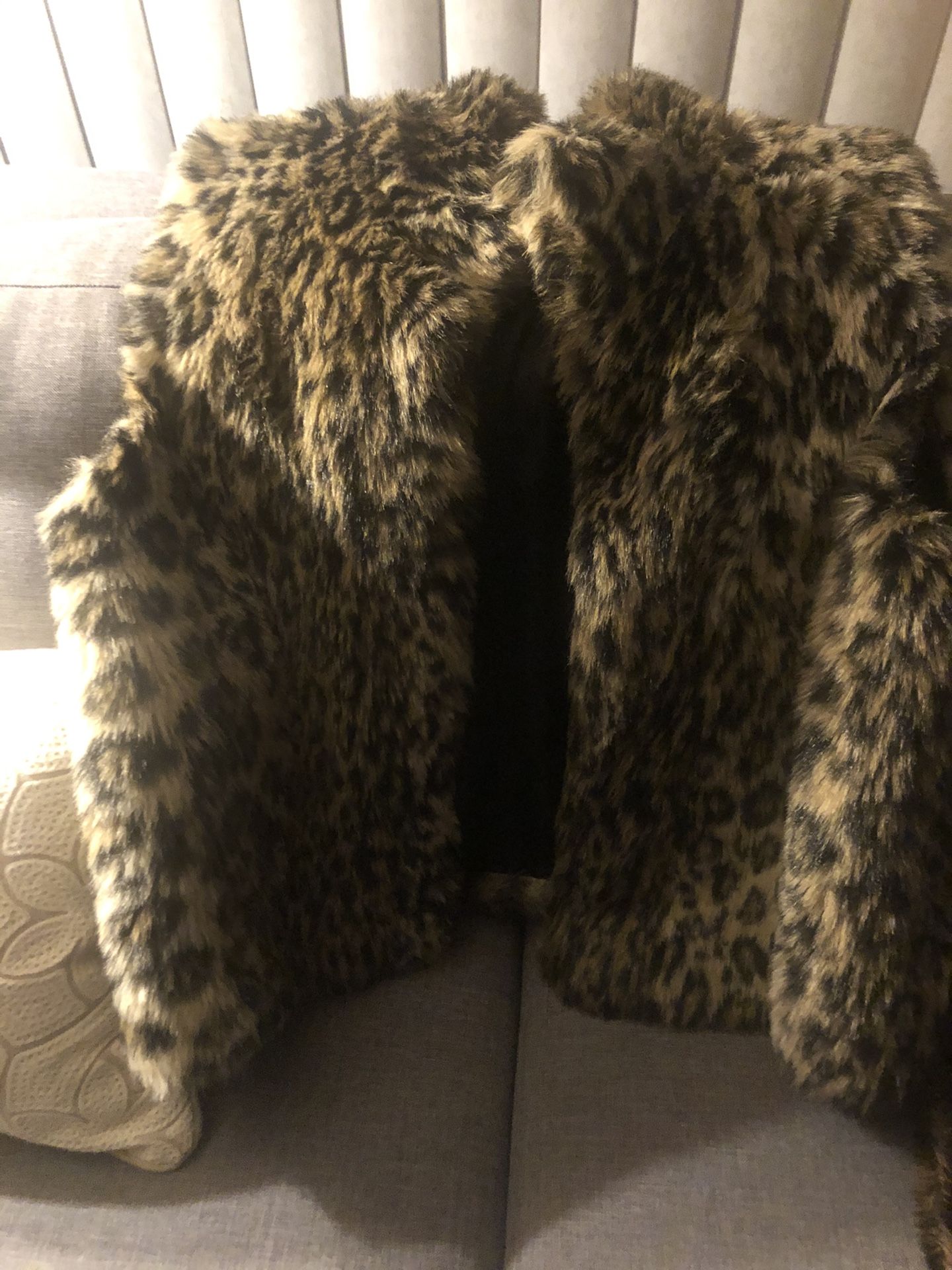 Large faux fur vest