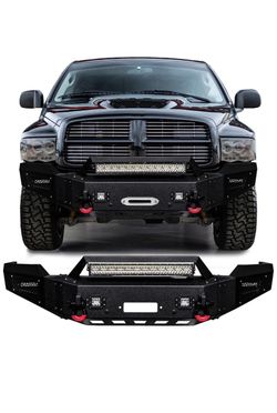 New in the box Vijay For Front Winch Bumper (RAM25-QG03) 2002–2005 Dodge RAM 1500, 2003–2005 Dodge RAM 20 Front Bumper Steel with LED Lights (