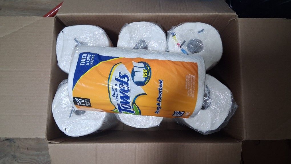 Toilet Paper 12 And Paper Towels Bundle 6