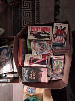 Boxes & boxes of VHS Tapes over 100 tapes