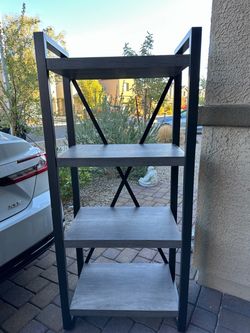 4-Tier Industrial Bookshelf