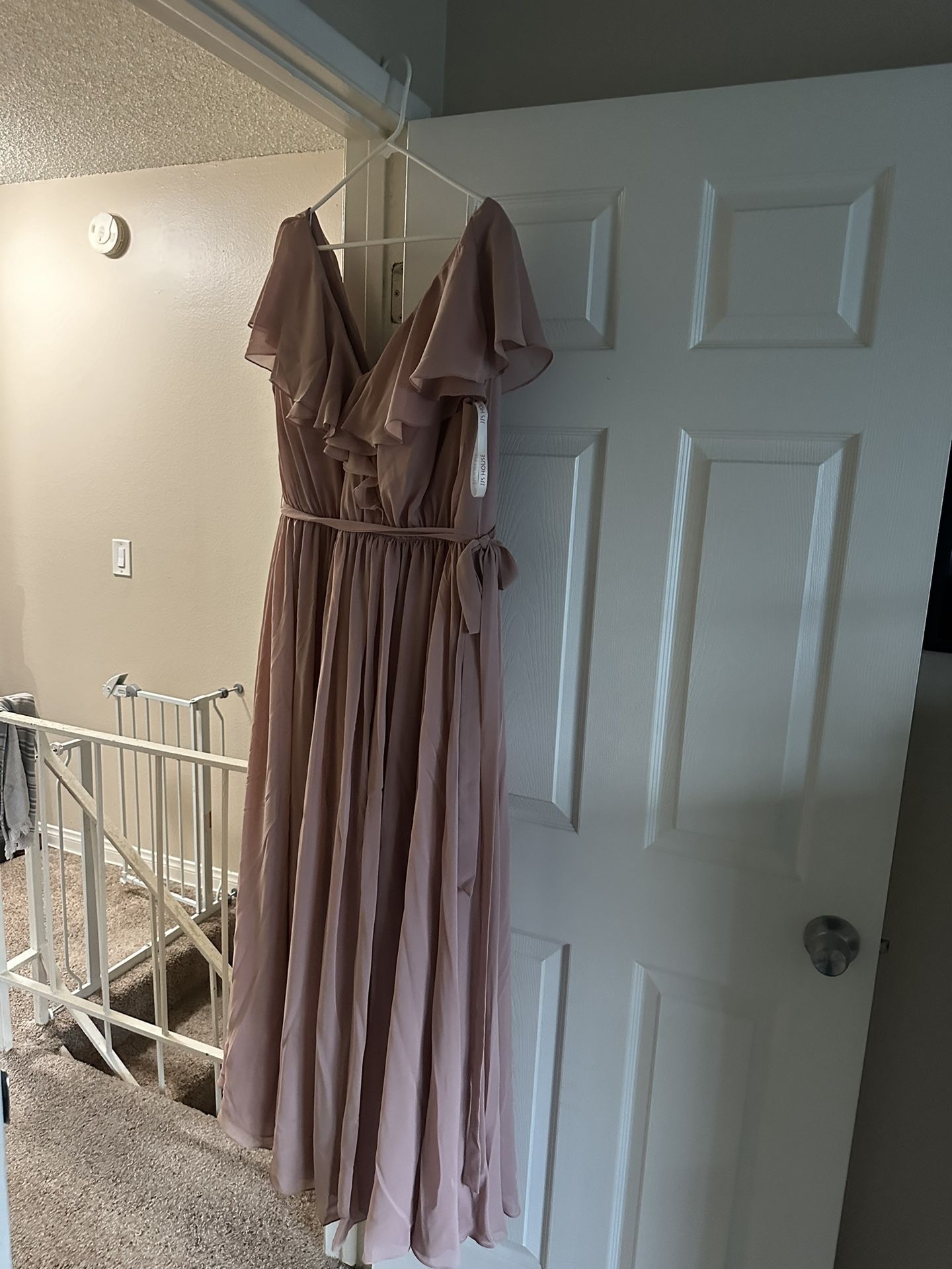 jj bridesmaid dresses JJ's House A-line Cowl Floor-Length Matte Satin Junior Dress 2026 Elegantly crafted from soft chiffon Mix & Match Bridesmaid Dresses