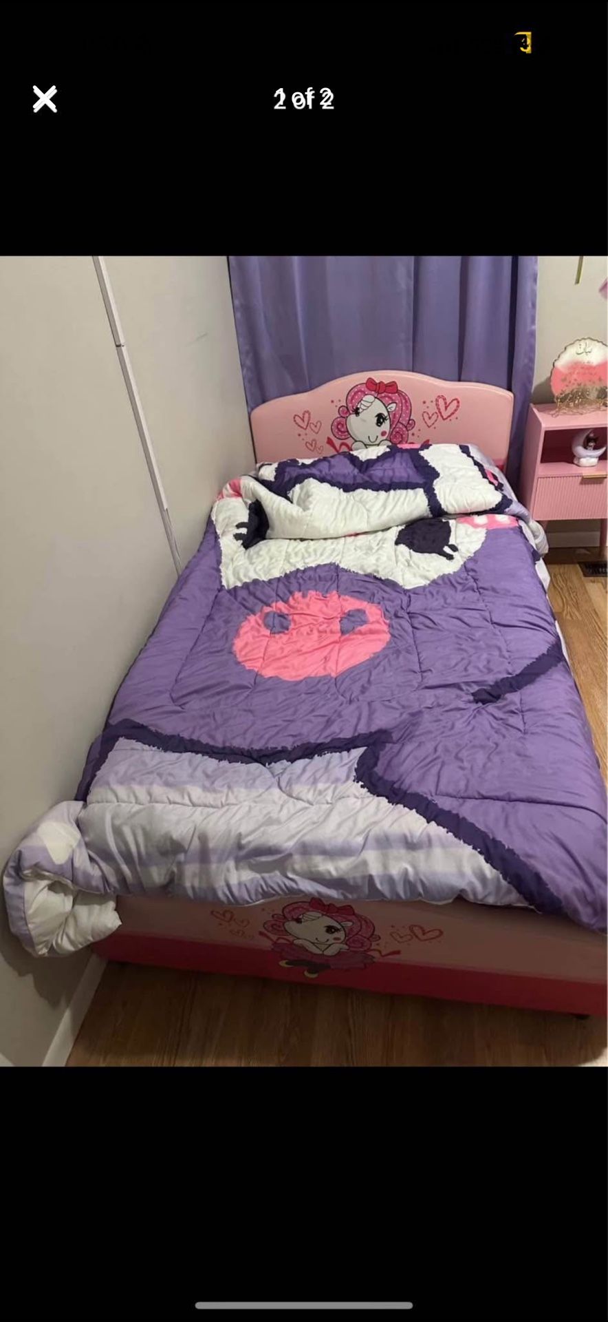 Twin Pink Bed