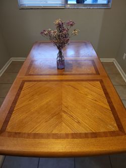 Extending Wooden Dinner Table