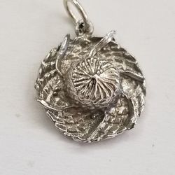 Sterling Silver Straw Hat