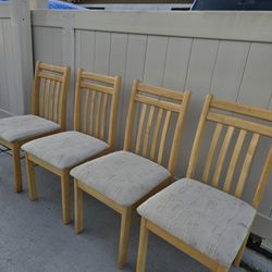 Set of Four Contemporary Rail Back Dining Chairs