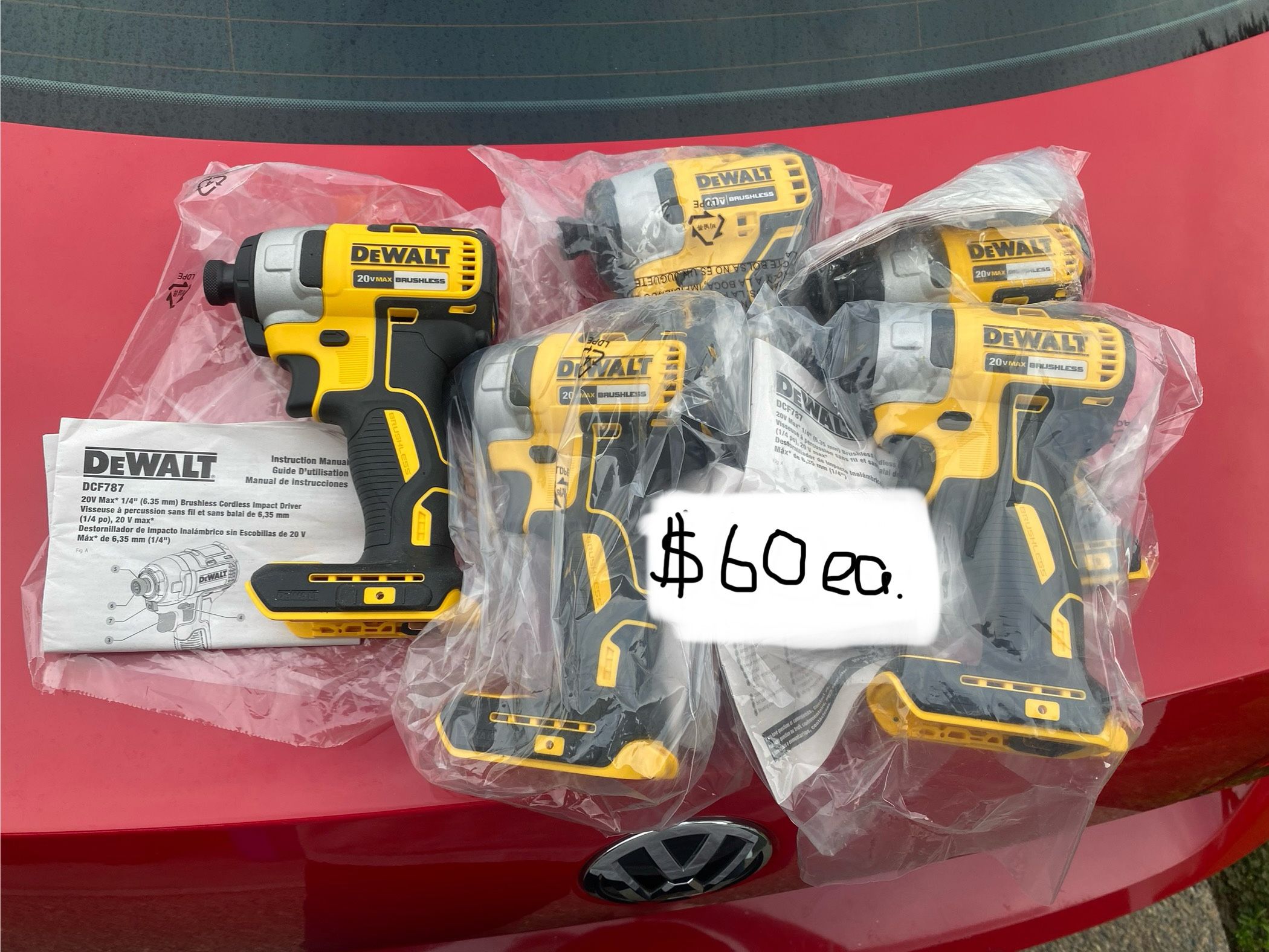Brand New Dewalt 20v Impact Driver DCF787 Brushless Tool Only