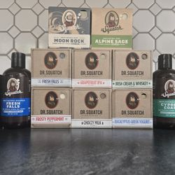 Lot Of Dr. Squatch 12 Piece Assortment Bundle Soap Shampoo Deodorant Beard Oil 