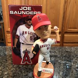 Angels Baseball Joe Saunders  Bobblehead.  June 30, 2010.  Stadium Exclusive Giveaway Sponsored by Bancopopular.  Brand New only removed from box to t