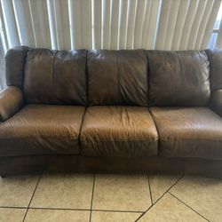 Strong Leather Couch 