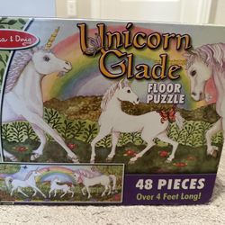 Melissa & Doug Unicorn Glade Floor Puzzle - 48 pieces - over 4 feet long