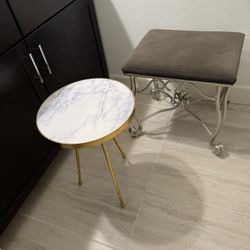Ottoman And Small Table