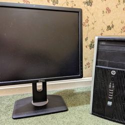 HP Desktop With Dell Monitor Combo