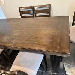 Dining table with 6 chairs