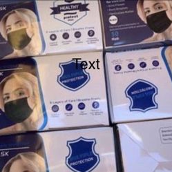 Black Face masks 50 Ct