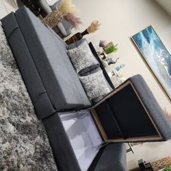 Sleeper Sofa Sectional Couch With Storage Like New In Very Good Condition🚛🎈👌🚚 FREE DELIVERY 🚚 