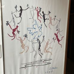 McNeily “Diptych” Inspired By Pablo Picasso “La Ronde De La Jeunesse” 1961 Framed