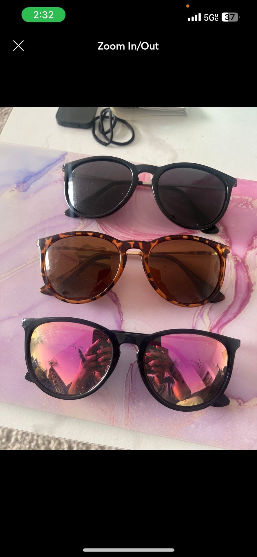 3 pairs of sunglasses suitable for men and women