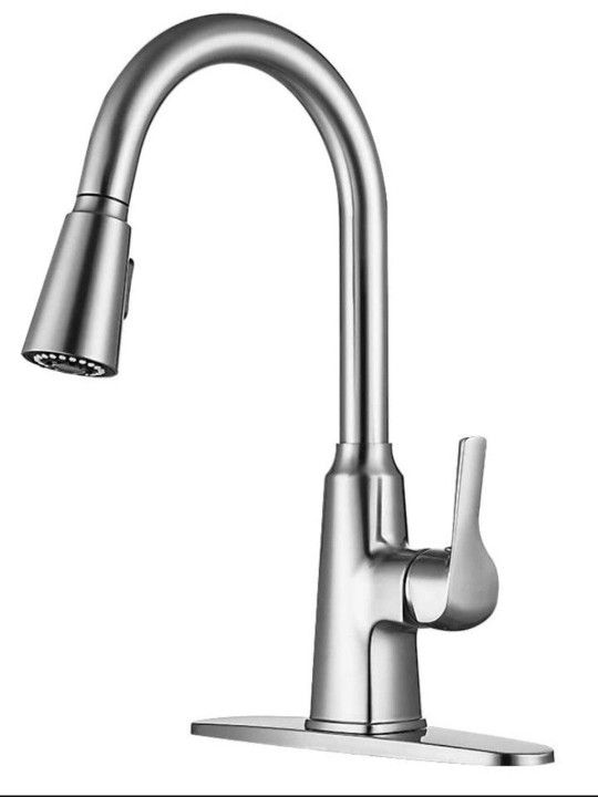 Kitchen faucet with Pull Down Sprayer. Brushed Nickel Color NEW $70