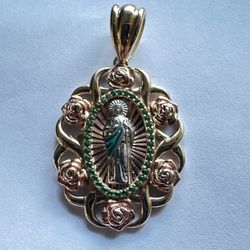 14k Gold Tri Color/ 3 Oros Charm / Dije San Jedas Tadeo 