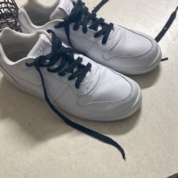 White Modded Black Laced Nikes 