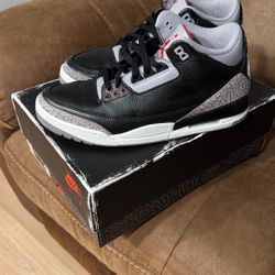 Black Nike Air Jordan 3 Size 11.5