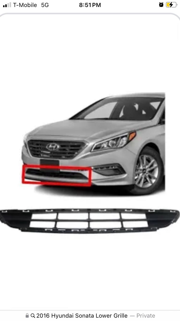 2016 Hyundai Sonata Lower Grille