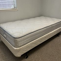 Twin Bed , Box Spring And Frame 