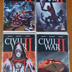 Civil War 4 Comic Lot 5 Thru 8 Issues Ironman Spiderman Hulk