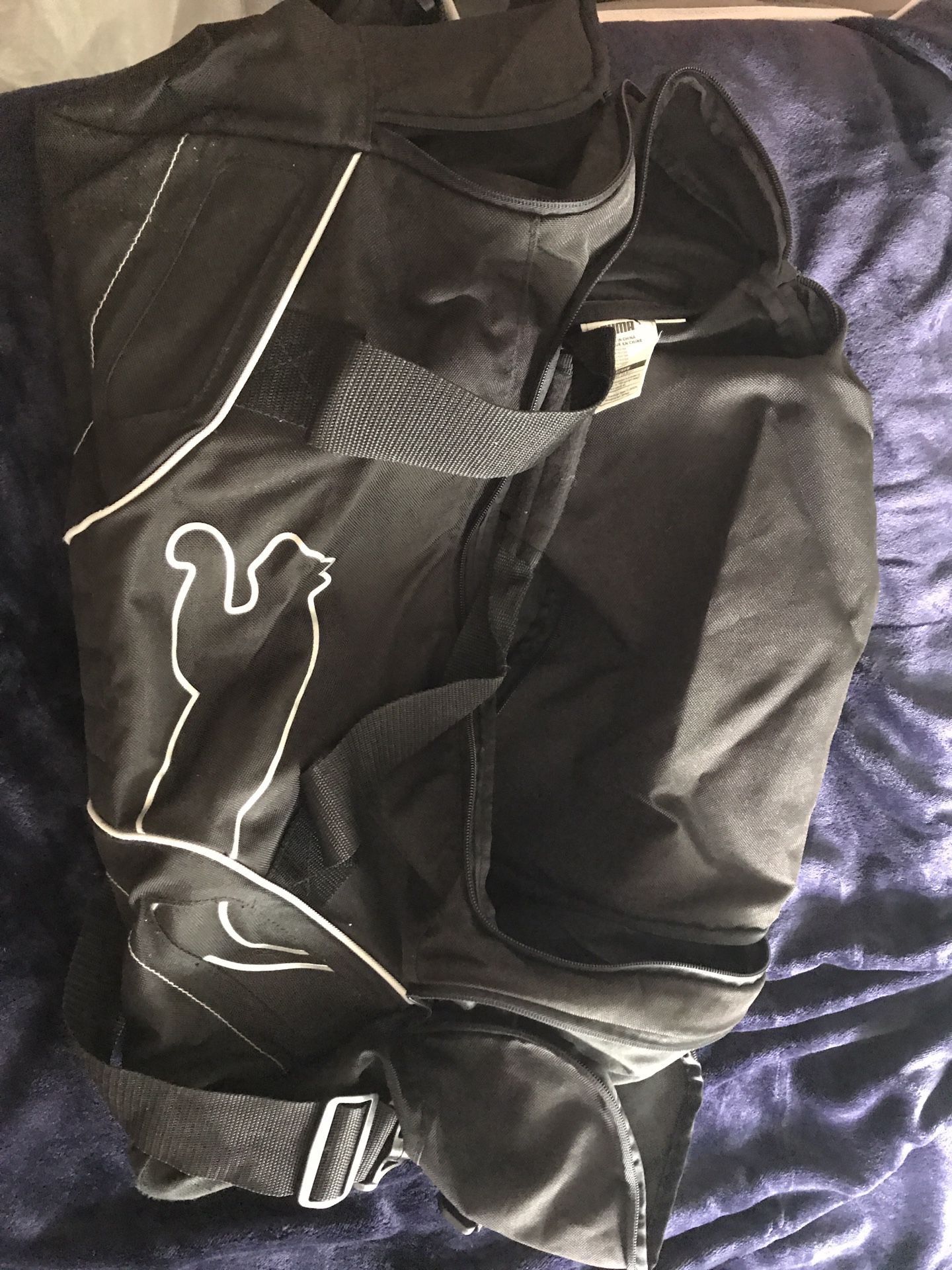 Large Black Puma duffel bag