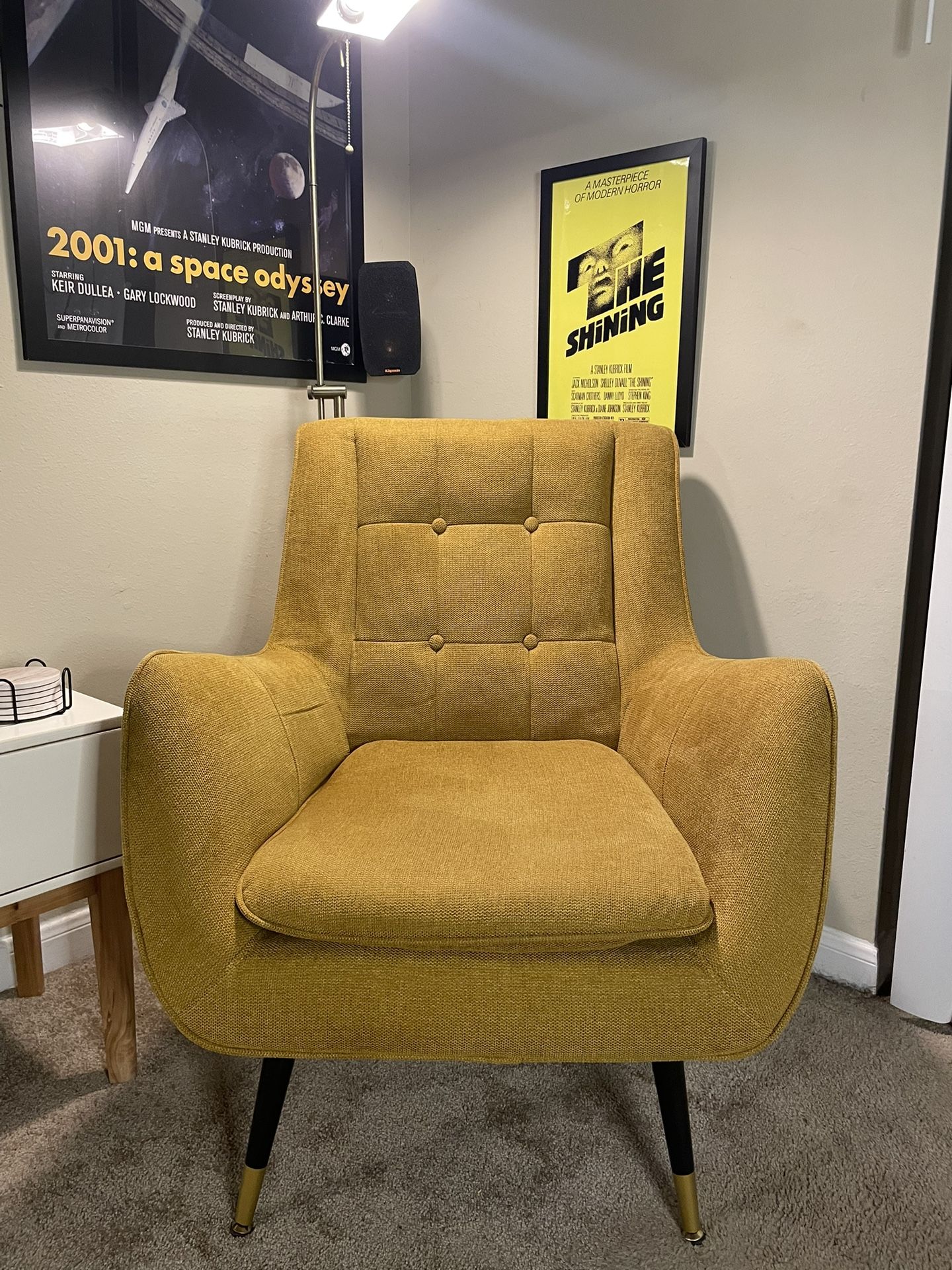 Mid Century Modern Arm Chair Mustard Yellow