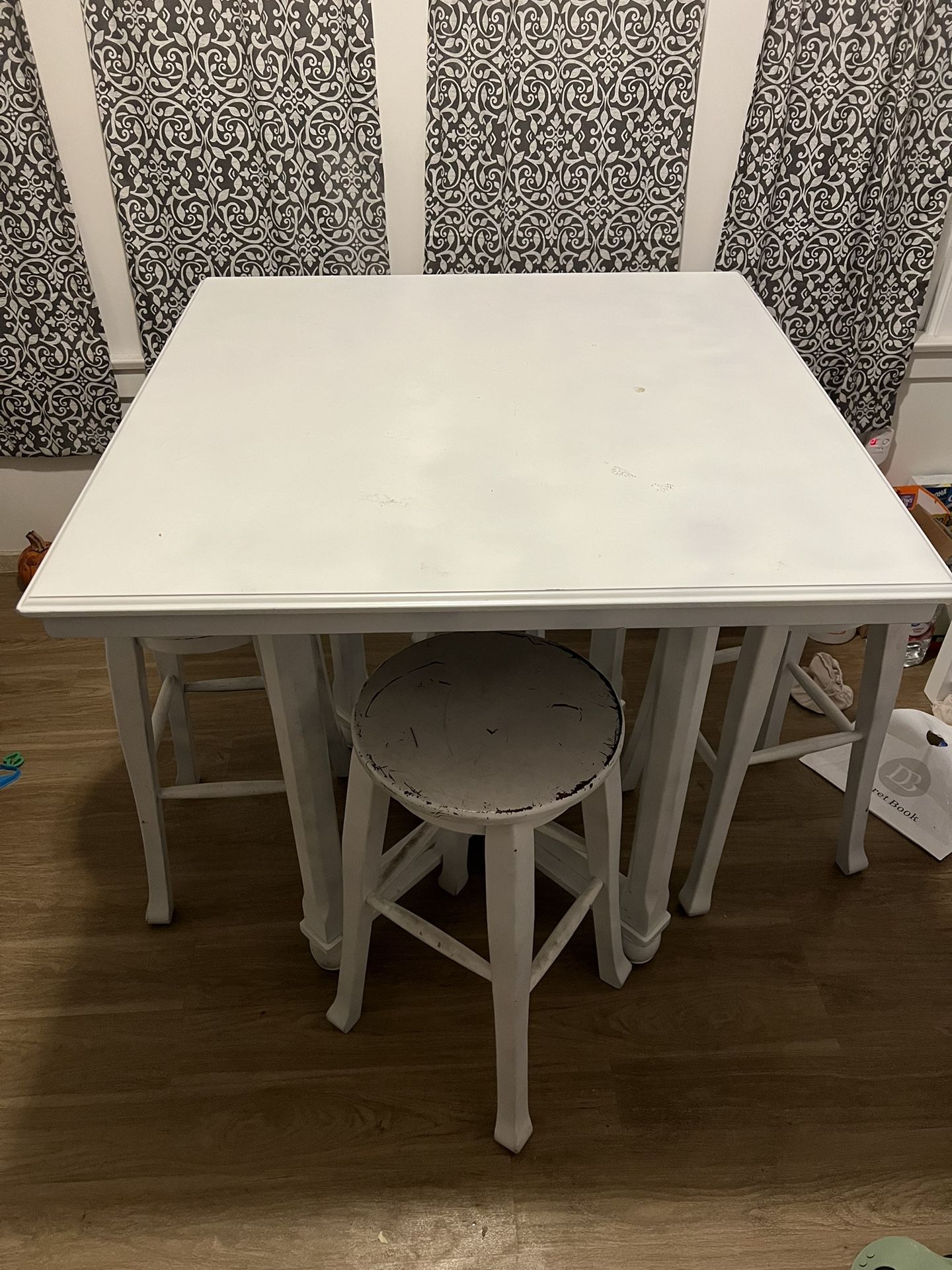 Square Dining Table And Stools