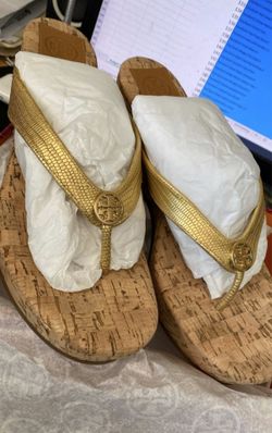 Tory Burch Suzy Gold Wedges Size 10.5 and 9.5 available