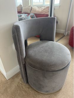 Gray swivel chair