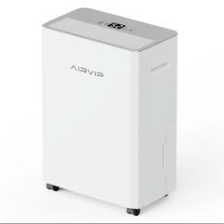 AIRVIP 34 Pint Dehumidifier, Model PD8R_03CE, Covers 2441 Sq Ft, 6.56ft Drain Hose