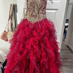 Vestido de 15 ańos muñeca y cojín 