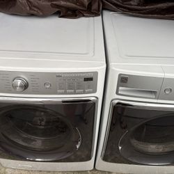 Like New Kenmore Mega Size Front Loader Washer Steam Gas Dryer Set