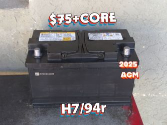 AGM Car Battery Group Size 94r/h7