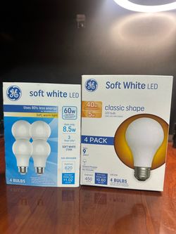 $4 each GE Soft White LED Bulbs