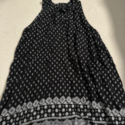 Womens Small Ocean Drive Short Dress Black White 
