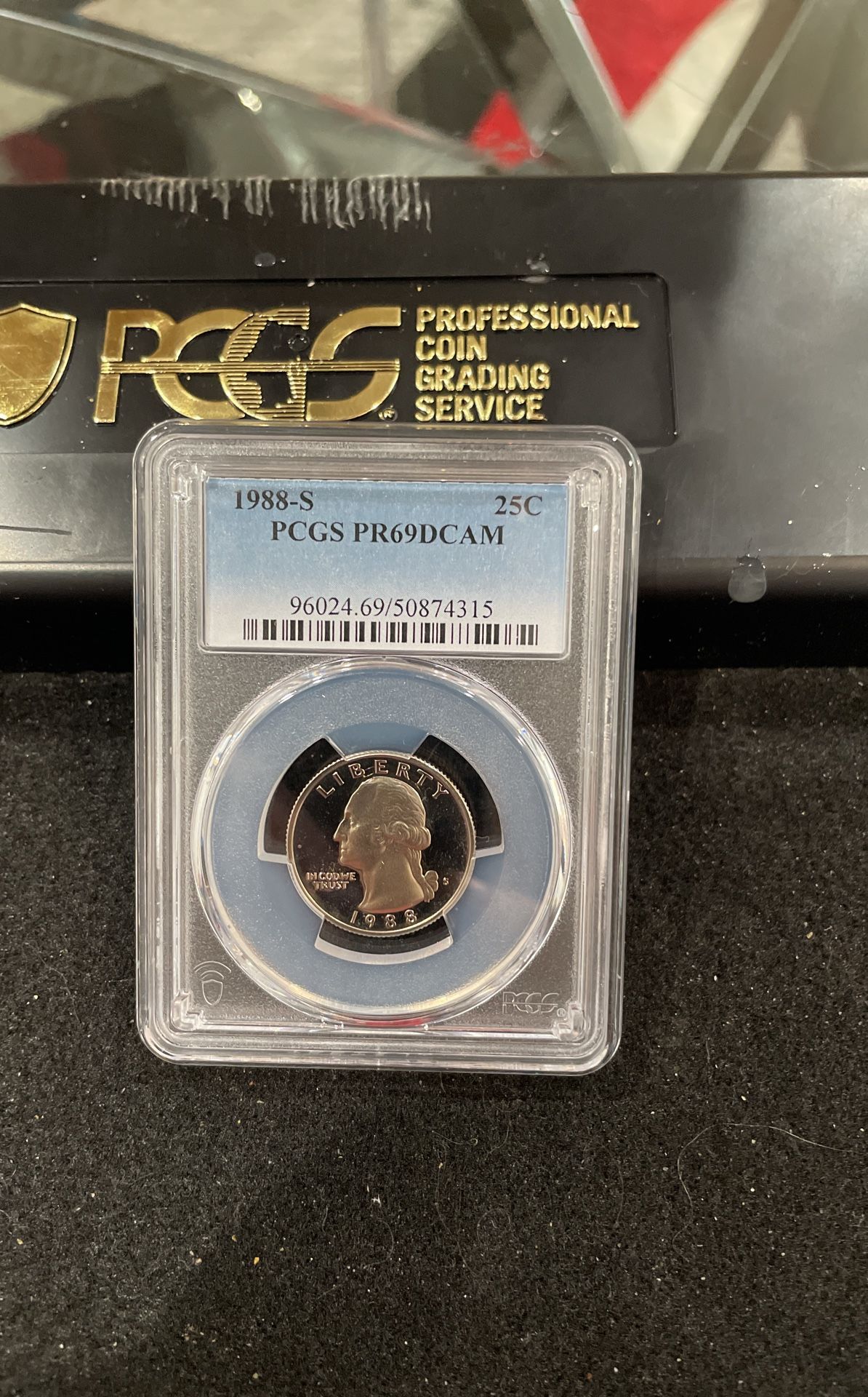 1988 S Gem Proof Washington Quarter Graded At PR69 With A Deep Cameo C-6