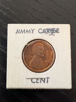Vintage 1977 Jimmy Carter Novelty Coin / Stamped Penny