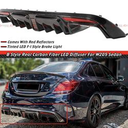 15-21 Mercedes C63 Sedan Carbon Fiber LED Diffuser