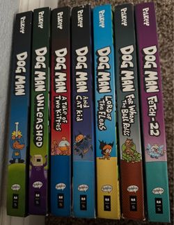Set of 7 Dog Man Books