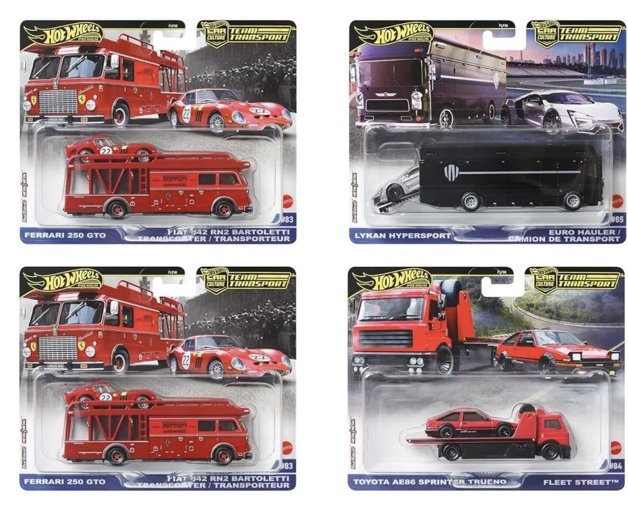 TEAM TRANSPORT - 4 PIECE H 2025- CAR CULTURE - SERIES DIECAST MODEL CARS