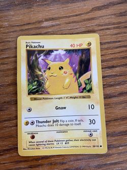 Pikachu 58/102 Pokemon Card